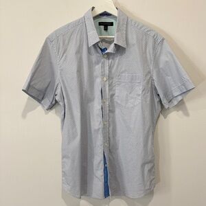 Banana Republic Light Blue Geometric Shirt